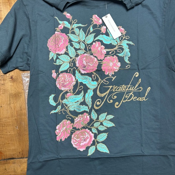 Anthropologie NWT Oversized Grateful Dead Women's Black Graphic Top - Picture 4 of 8